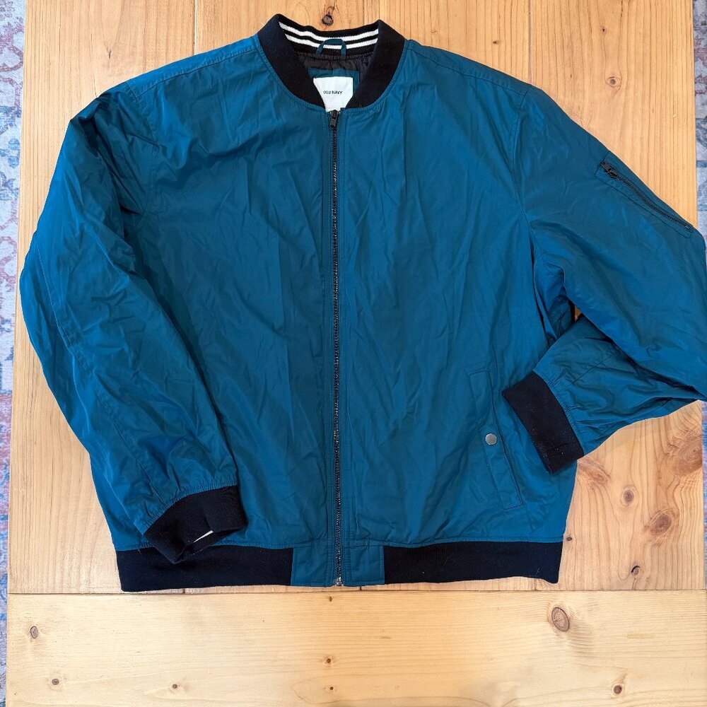 Old Navy Blue Bomber Jacket – Size XXL – Like New